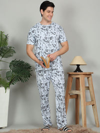 Sweet Dreams Men Printed T-shirt and Pyjamas Night suit