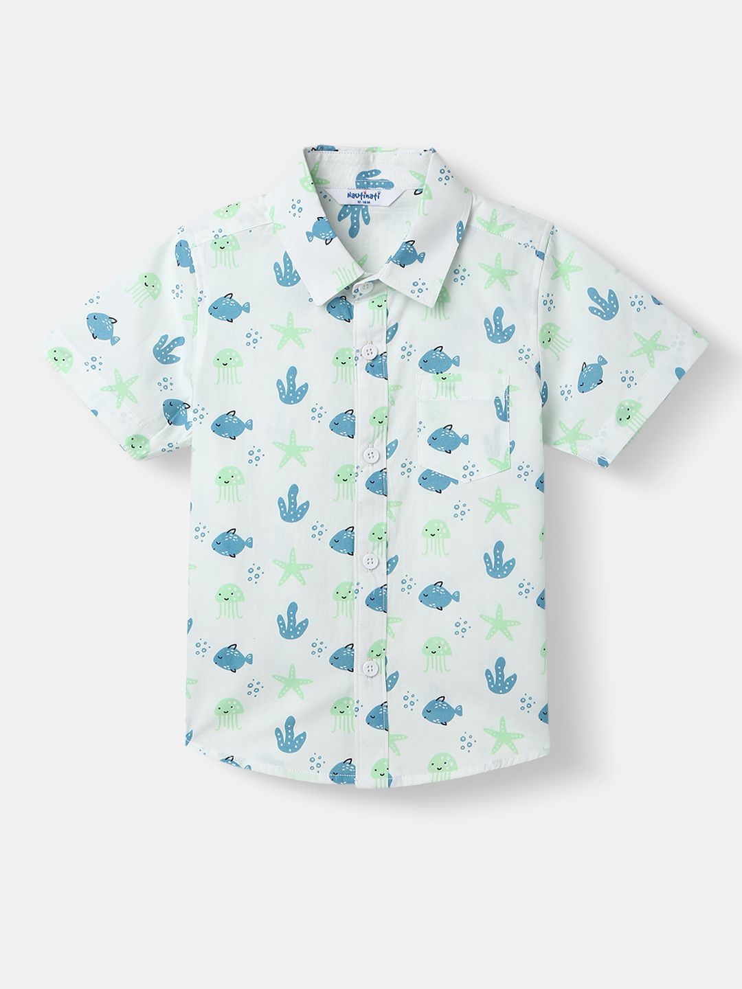 Nauti Nati Boys Printed Shirt with Shorts