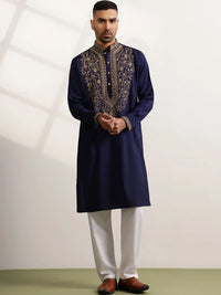 Anouk Men Ethnic Motifs Embroidered Regular Thread Work Kurta with Pyjamas