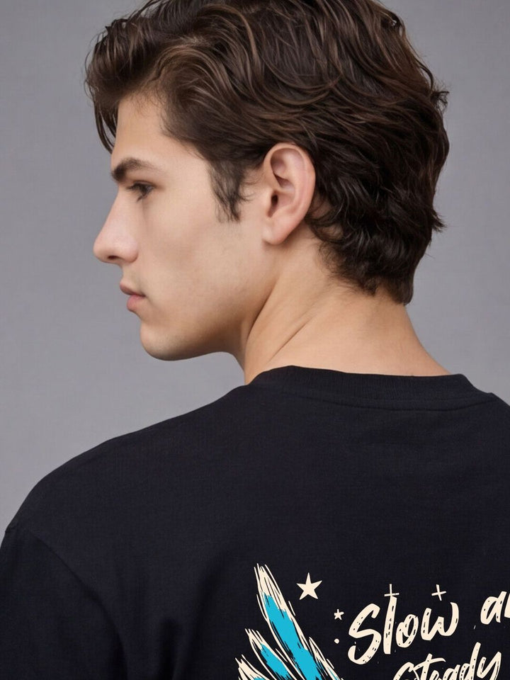 ADRO Men Printed Drop-Shoulder Sleeves T-shirt