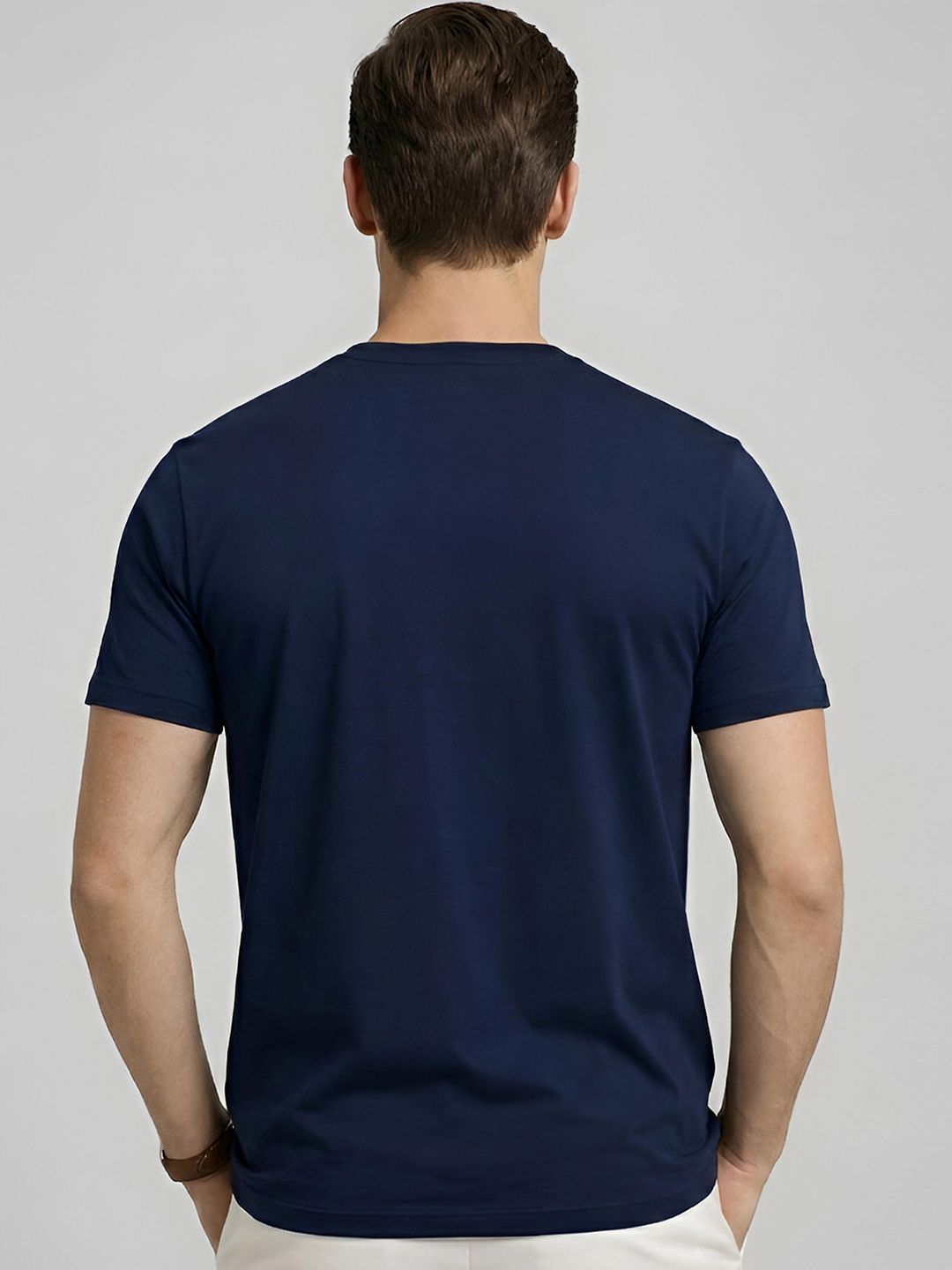 T-shirt Bercetak Logo Jenama ADRO Lelaki