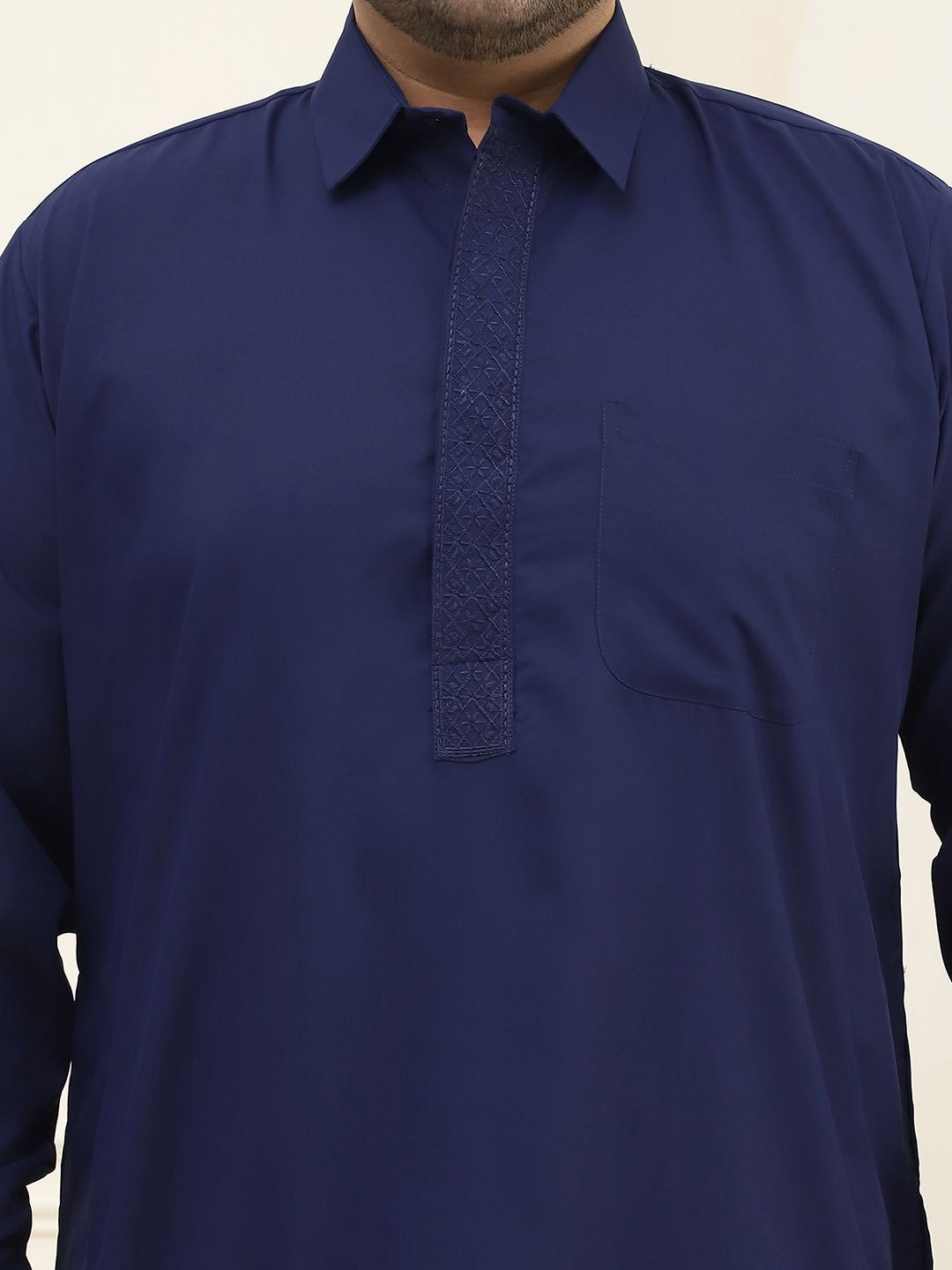SOJANYA PLUS Shirt Collar Regular Straight Kurta with Salwar