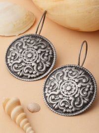 Anouk Silver-Plated Circular Drop Earrings
