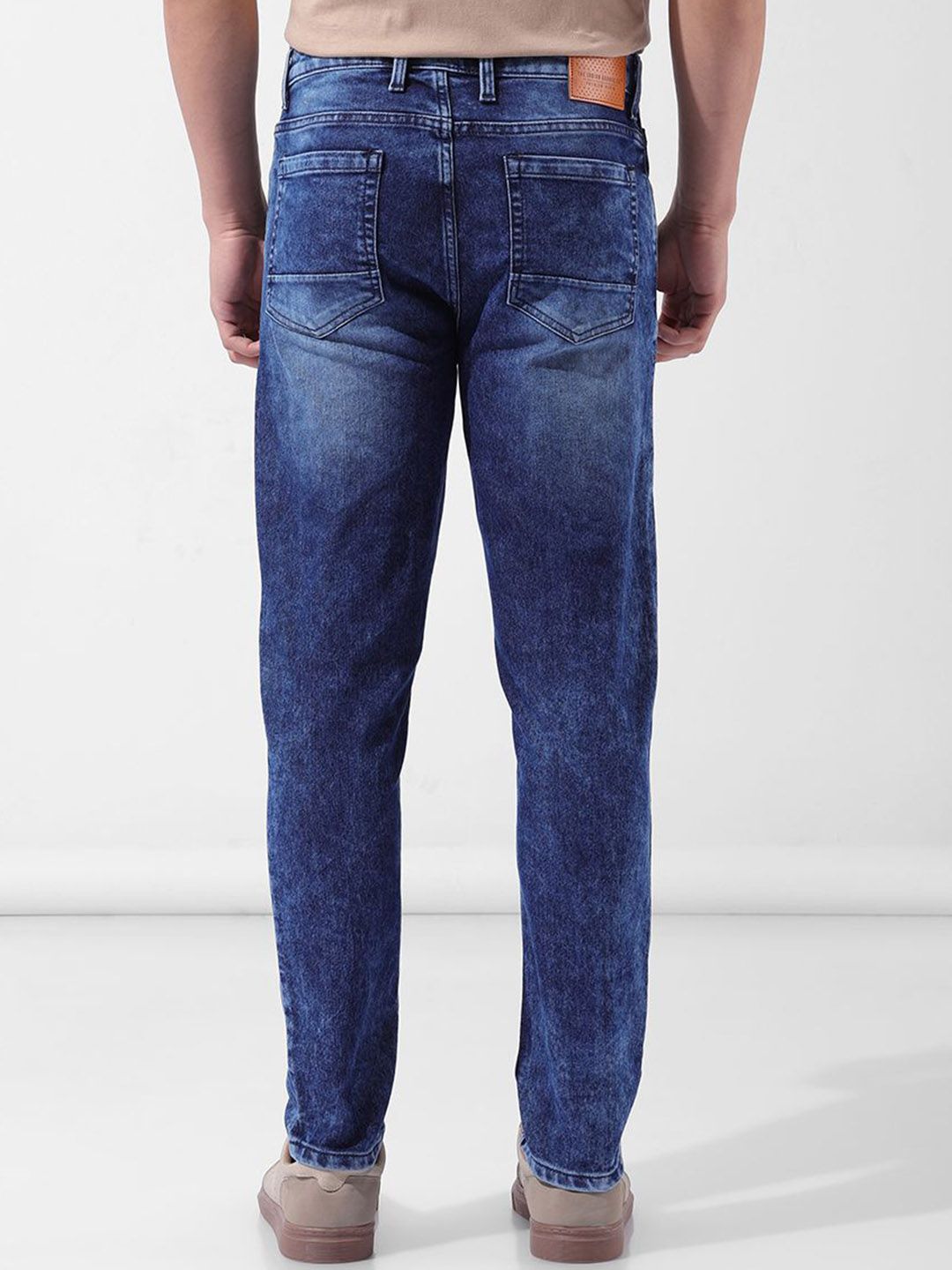 The Indian Garage Co Men Slim Fit Mid-Rise Stretchable Cotton Jeans