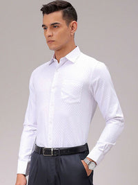 The Indian Garage Co. X Luxe Men Cutaway Collar Micro Ditsy Printed Cotton Formal Shirt
