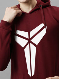ADRO Men Graphic Printed Hood Cotton Pullover Sweatshirt