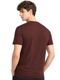 ADRO Cross Typography Printed Round Neck Short Sleeves Cotton T-shirt