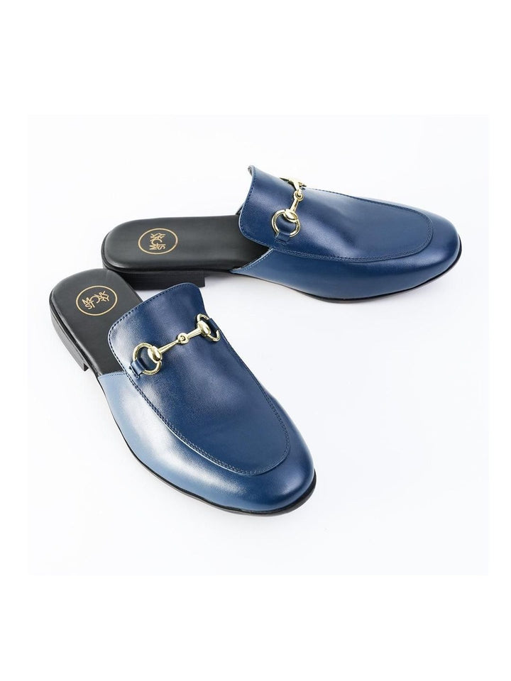 MONKSTORY Horsebit Classic Mules - Biru