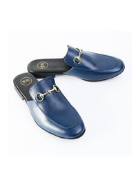 MONKSTORY Horsebit Classic Mules - Biru