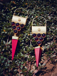 Anting-anting Drop Kontemporari Anouk Saduran Emas