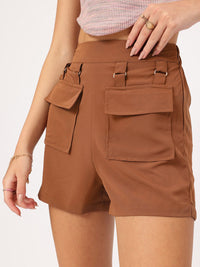 DressBerry Women Cargo Pocketed Shorts