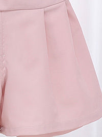YK Girls Pure Cotton Round Neck Top With Shorts Clothing Set