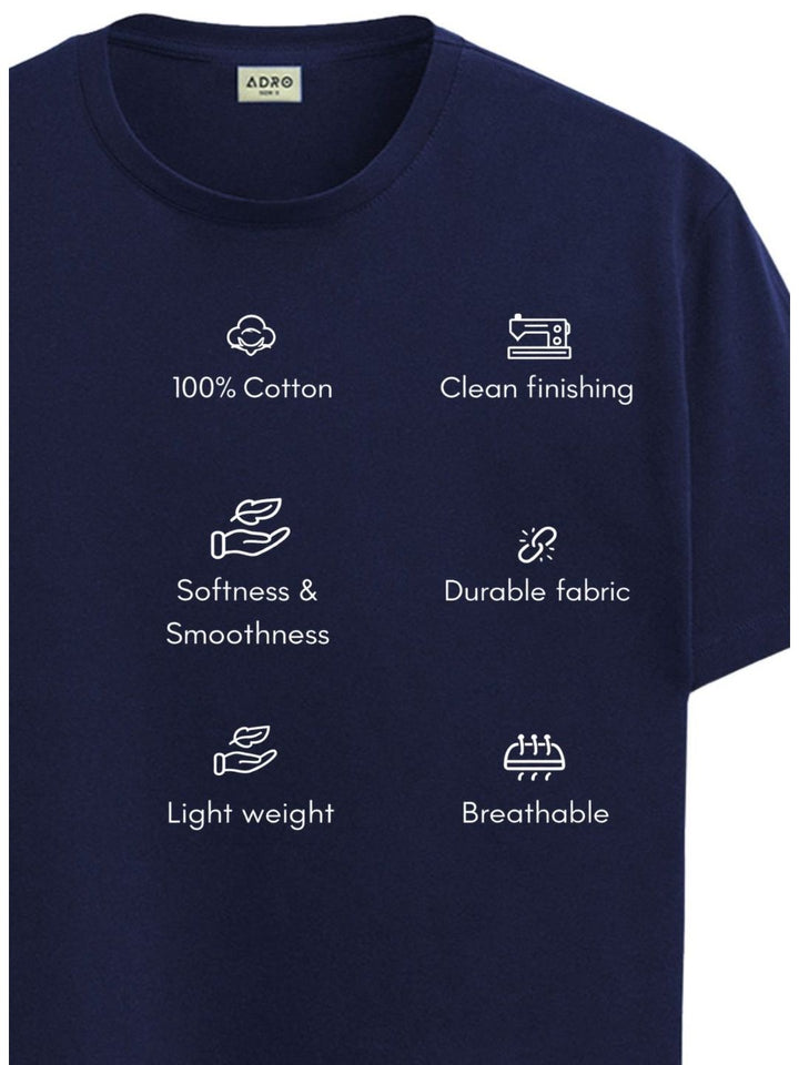 ADRO Men Typography Printed T-shirt