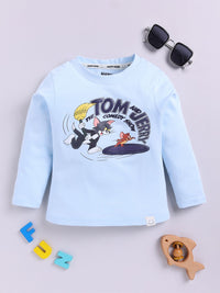 Happy Faces Boys Tom & Jerry Printed Pure Cotton T-shirt