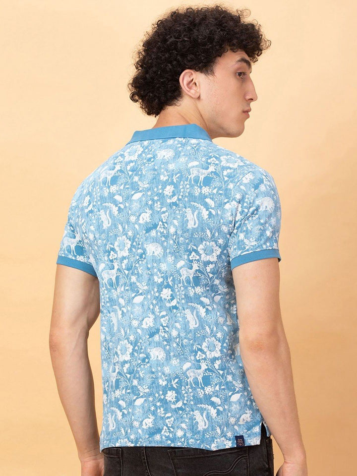 Being Human Men Printed Polo Collar Pure Cotton Pockets T-shirt