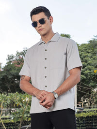 Thomas Scott Men's Premium Seersucker Cotton Casual Shirt