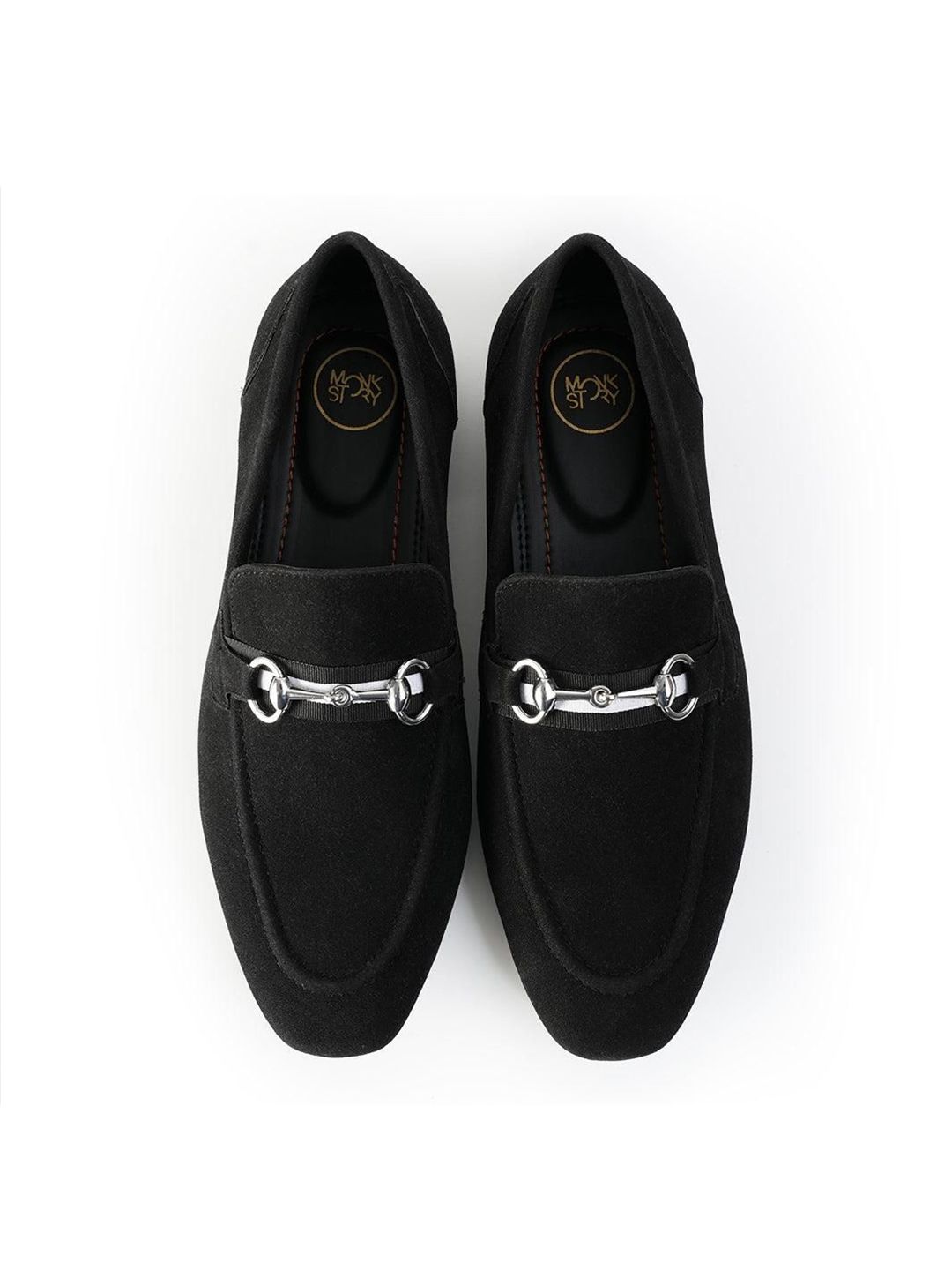 MONKSTORY Vintage Men Round Toe Horsebit Loafers