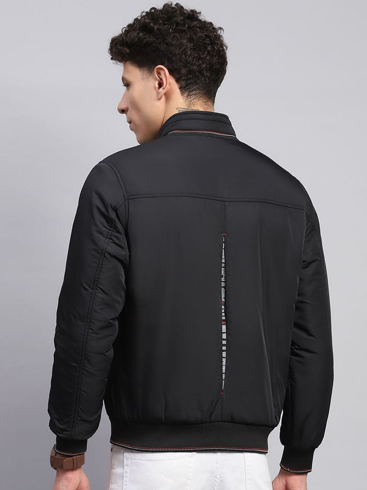 Monte Carlo Men Mock Collar Solid Casual Sporty Jacket