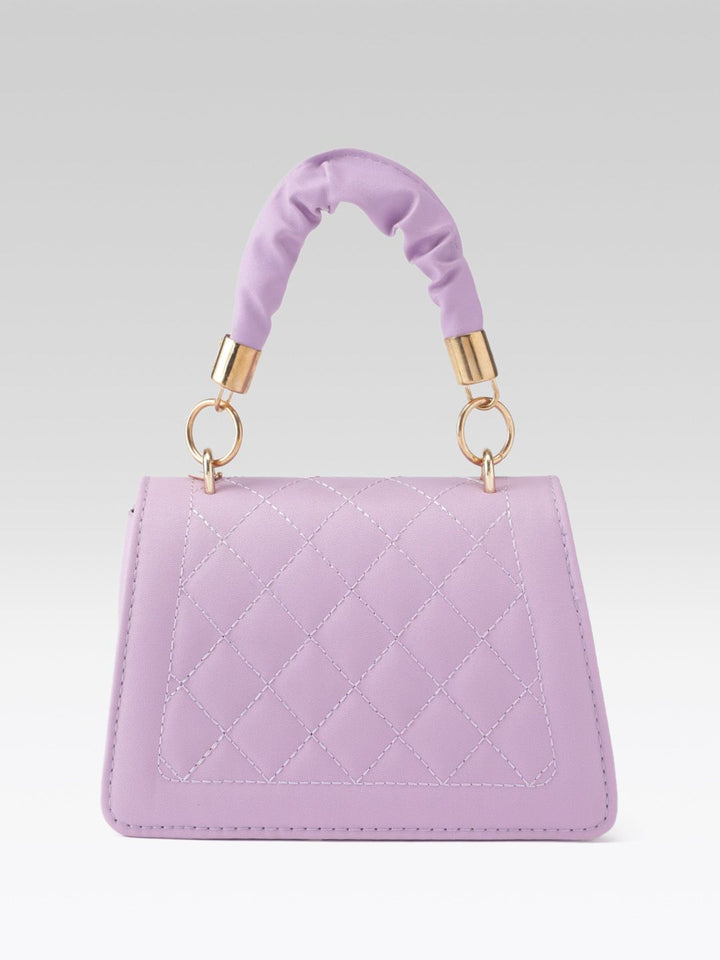 DressBerry Structured Quilted Satchel Bag