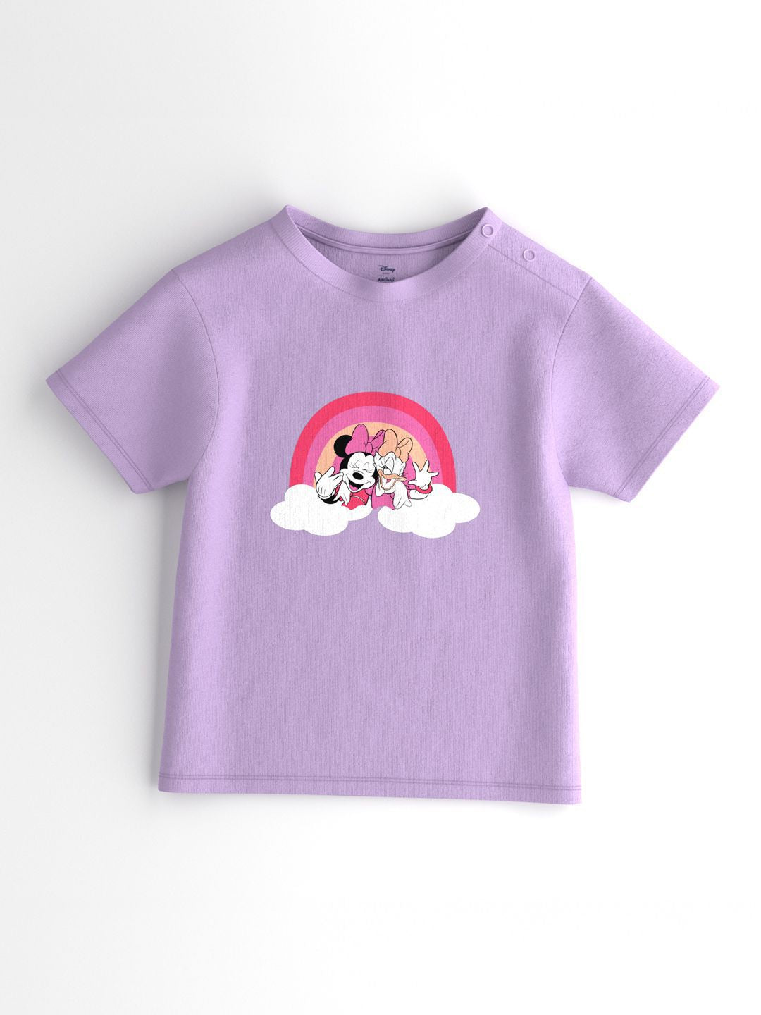 NautiNati Disney Girls Cotton Minnie & Daisy Printed Set of T-shirt and Shorts