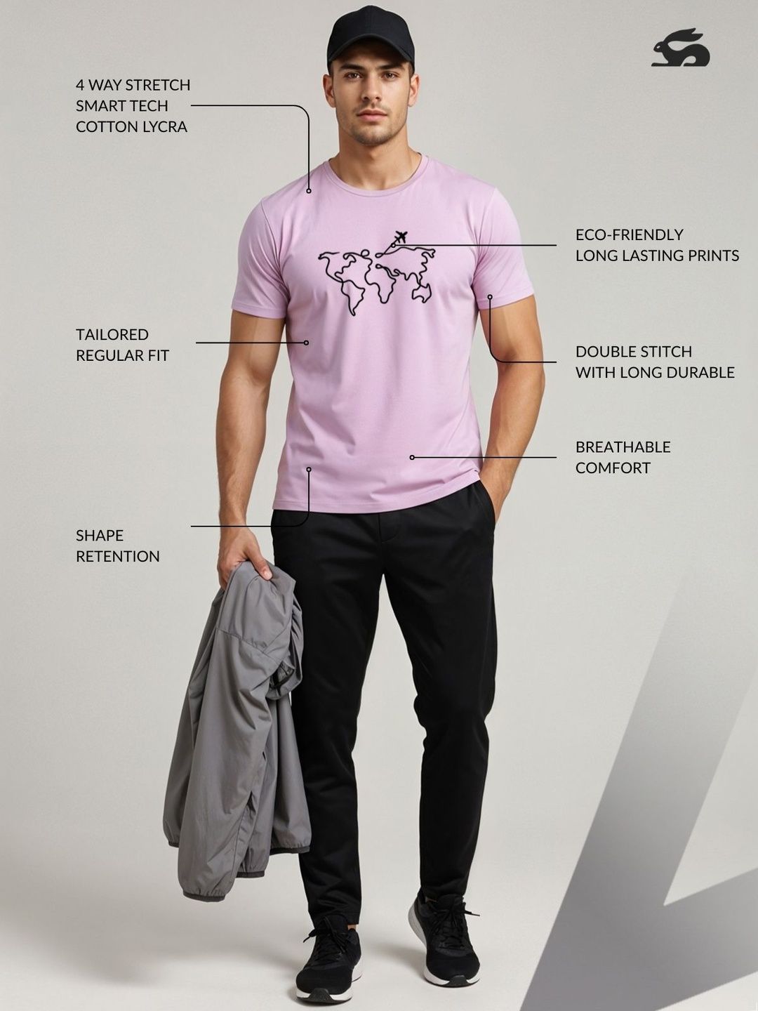 ADRO Men Graphic Printed Round Neck Cotton T-shirt