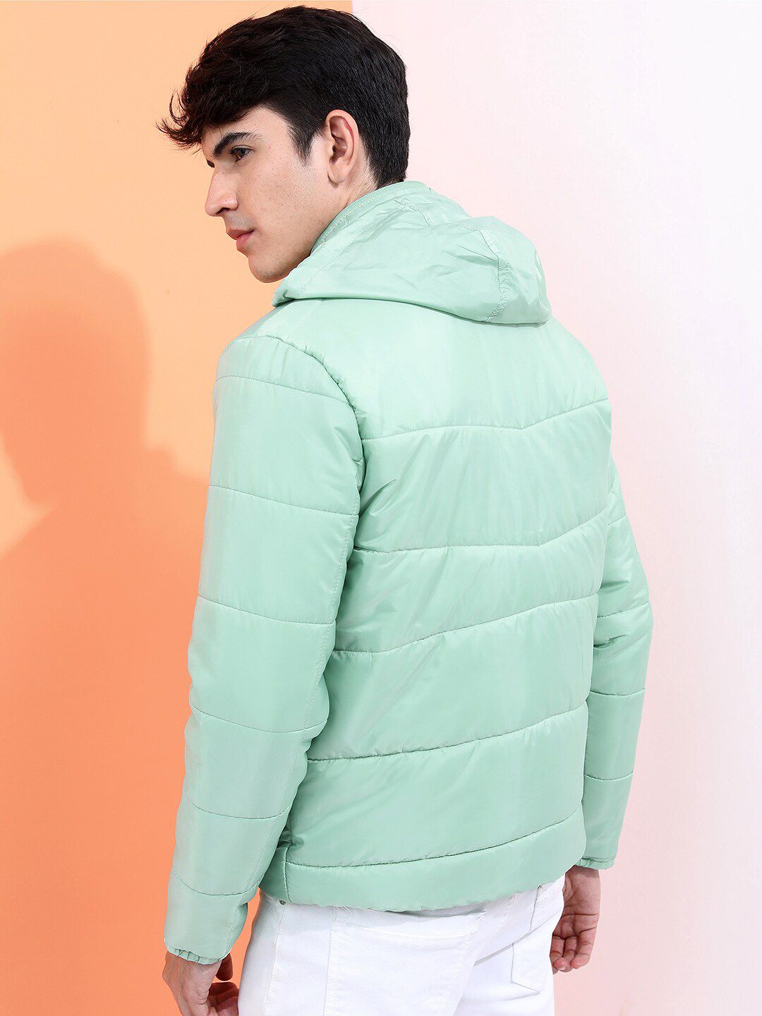 HIGHLANDER Men Sea Green Padded Jacket