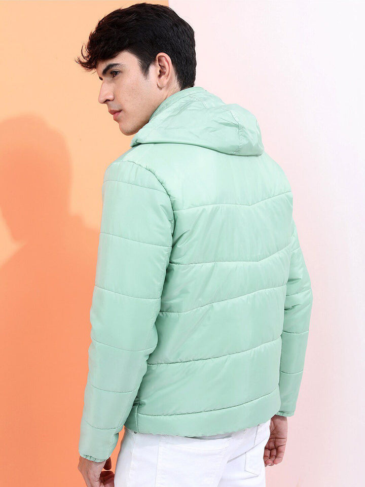 HIGHLANDER Men Sea Green Padded Jacket