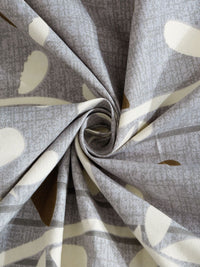 KLOTTHE Grey Floral Printed Dilengkapi 300 TC Double King Cadar Dengan 2 Sarung Bantal