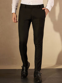 DENNISON Men Checked Smart Tapered Fit Easy Wash Trousers