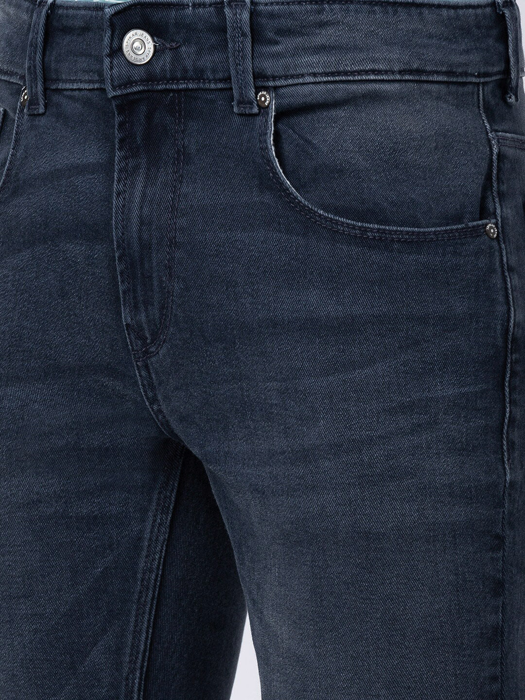 SPYKAR Men Blue & Grey Super Skinny Fit Low-Rise Light Fade Stretchable Jeans