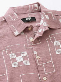 Thomas Scott Men Embroidered Regular Fit Casual Shirt