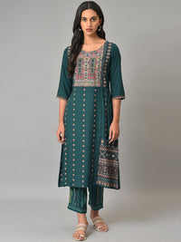 W Women Ethnic Motifs Printed Layered Kurta
