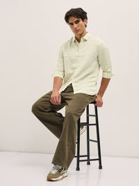 THE BEAR HOUSE Men Slim Fit Horizontal Stripes Opaque Striped Casual Shirt