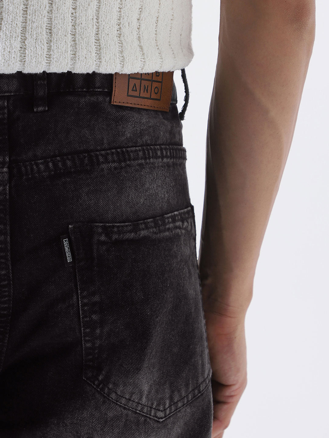Urbano Fashion Baggy Fit Cut and Sew Panelled Jeans
