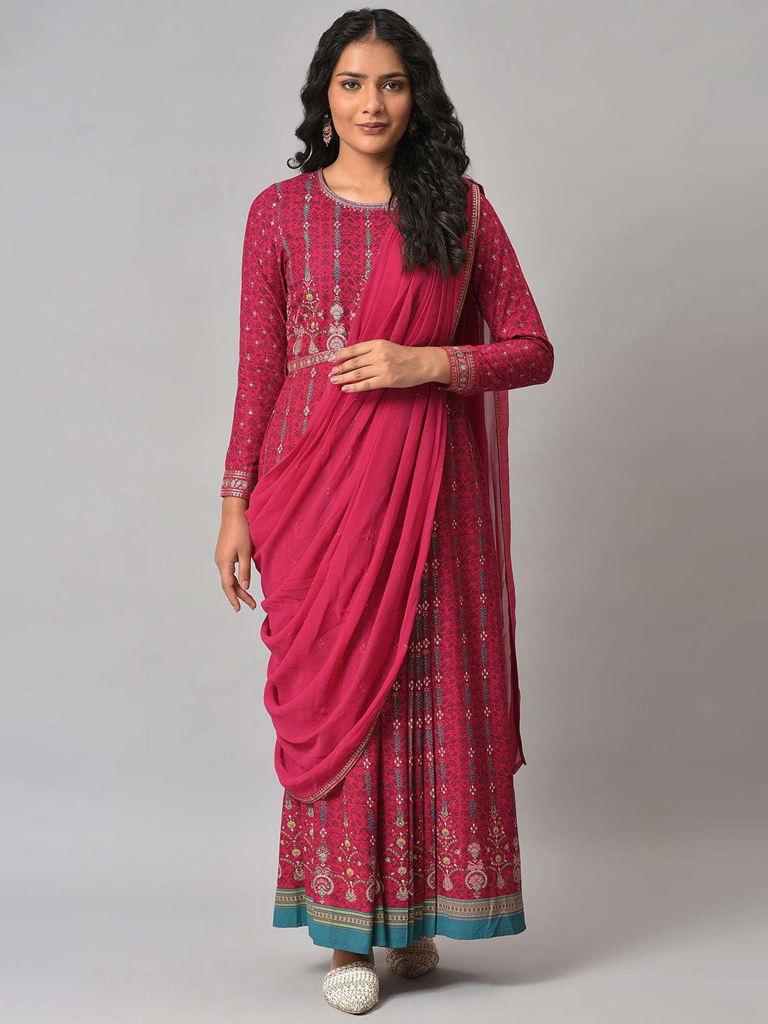 W Ethnic Motifs Maxi Dress