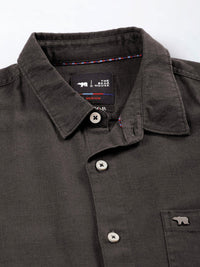 THE BEAR HOUSE Slim Fit Opaque Casual Pure Cotton Shirt