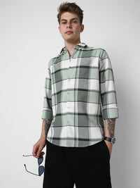 VASTRADO Men Classic Tartan Checks Opaque Checked Casual Shirt