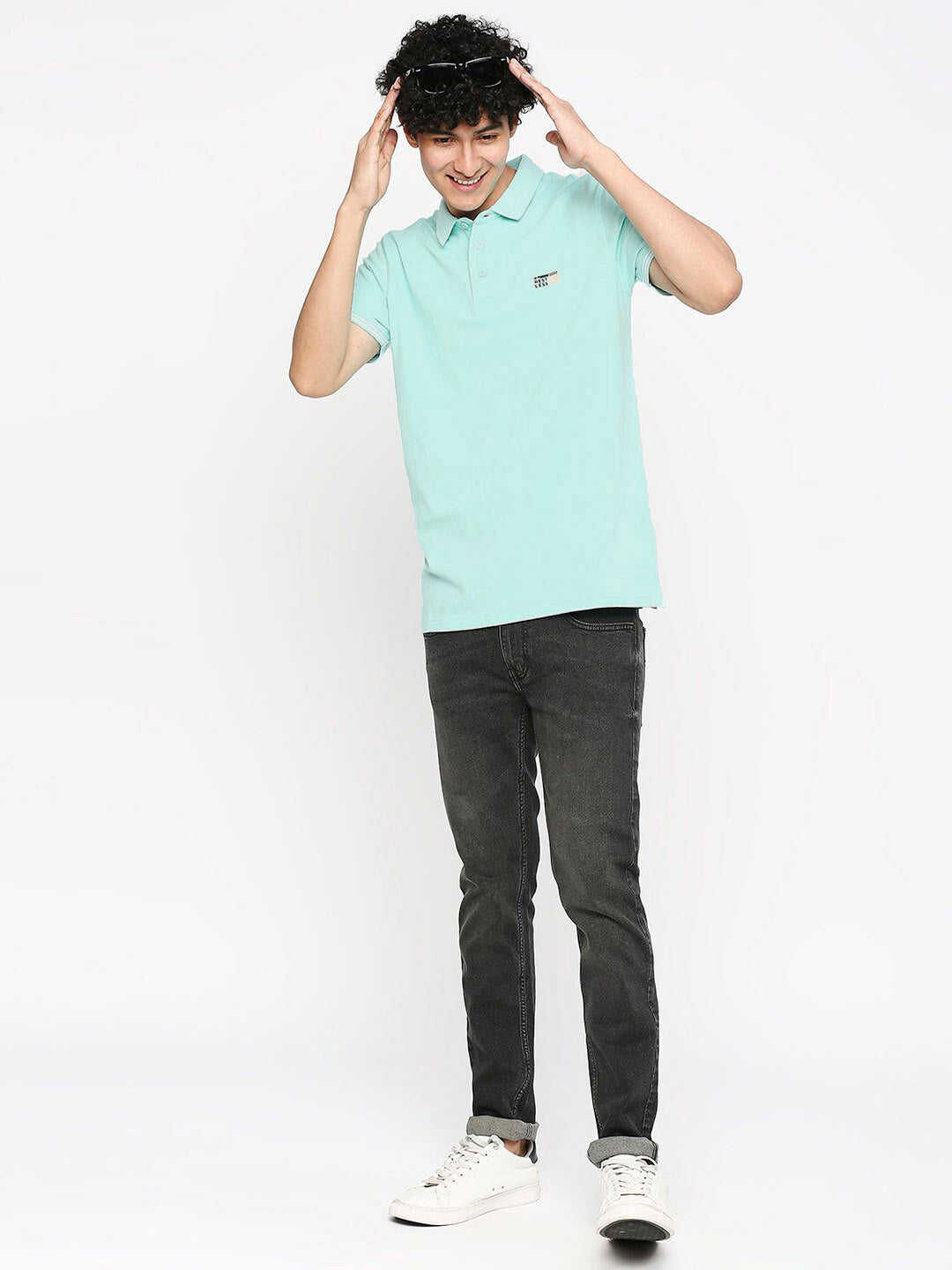 SPYKAR Polo Collar Slim Fit Cotton T-shirt
