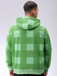 The Indian Garage Co Men Geometric Printed Hooded Sweatshirt