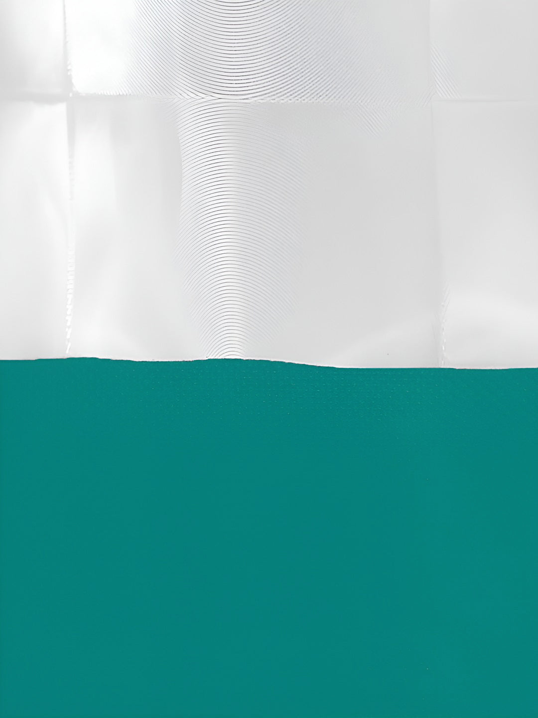 Story@home Green & White Waterproof Shower Curtains