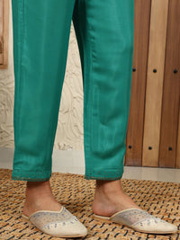 W Solid Women Straight Fit Pleated Casual Trousers