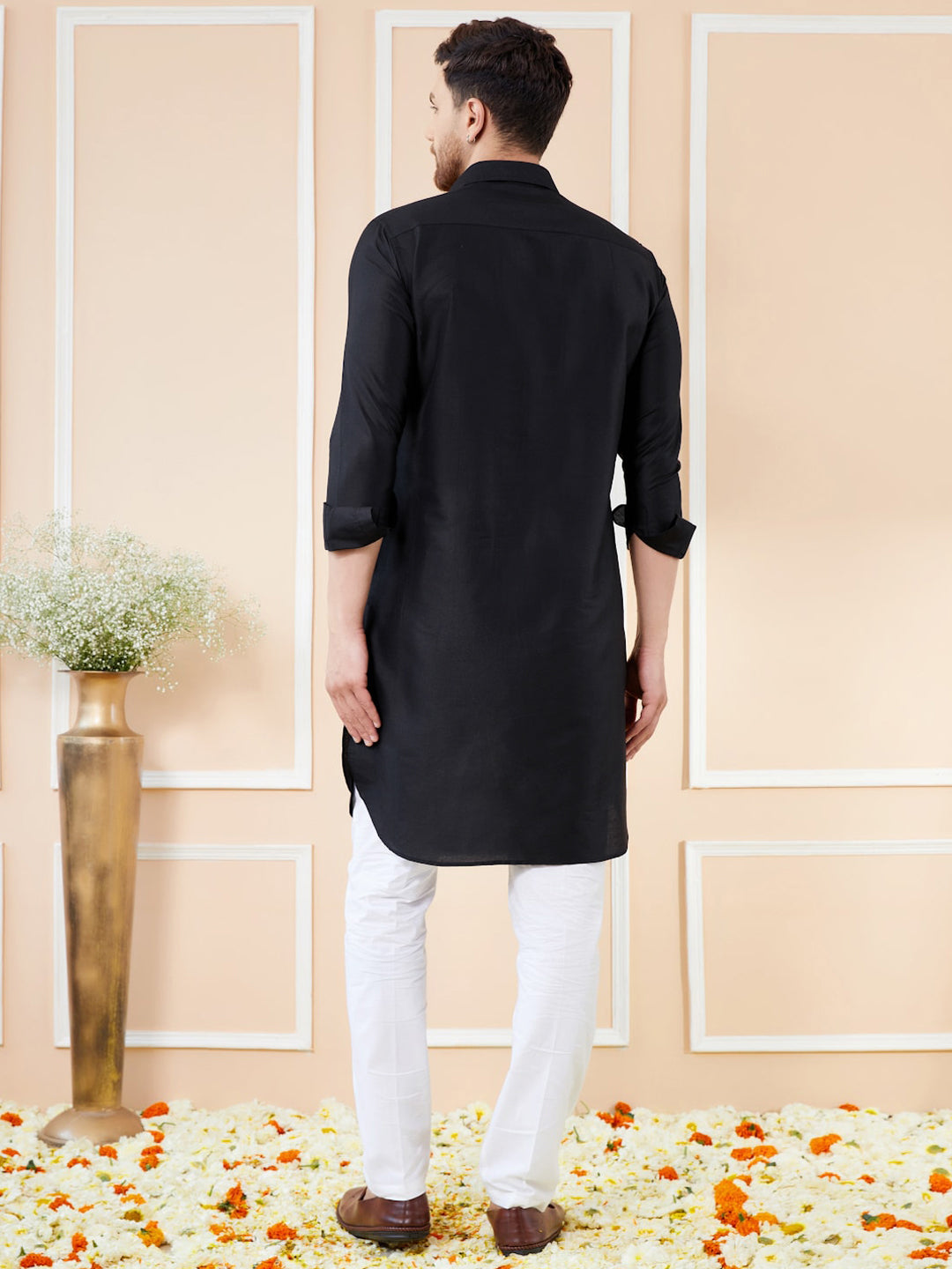 See Designs Shirt Collar Cotton Pathani Kurta