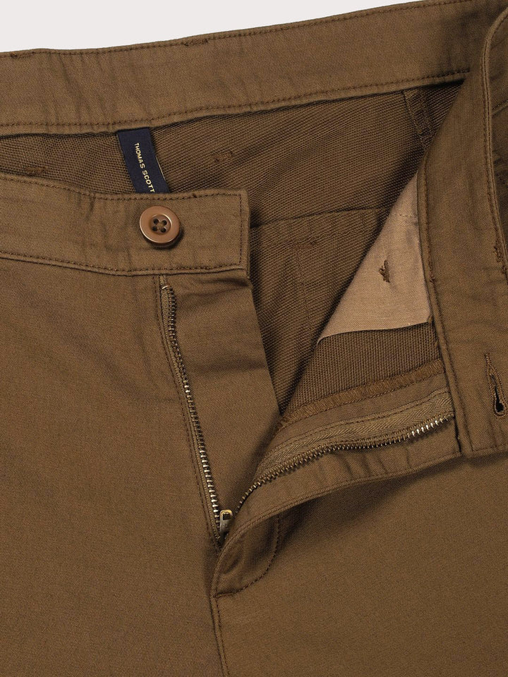 Thomas Scott Men Smart Regular Fit Mid-Rise Chinos