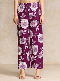 Varanga Women Floral Printed Regular Pure Cotton Kurta with Palazzos