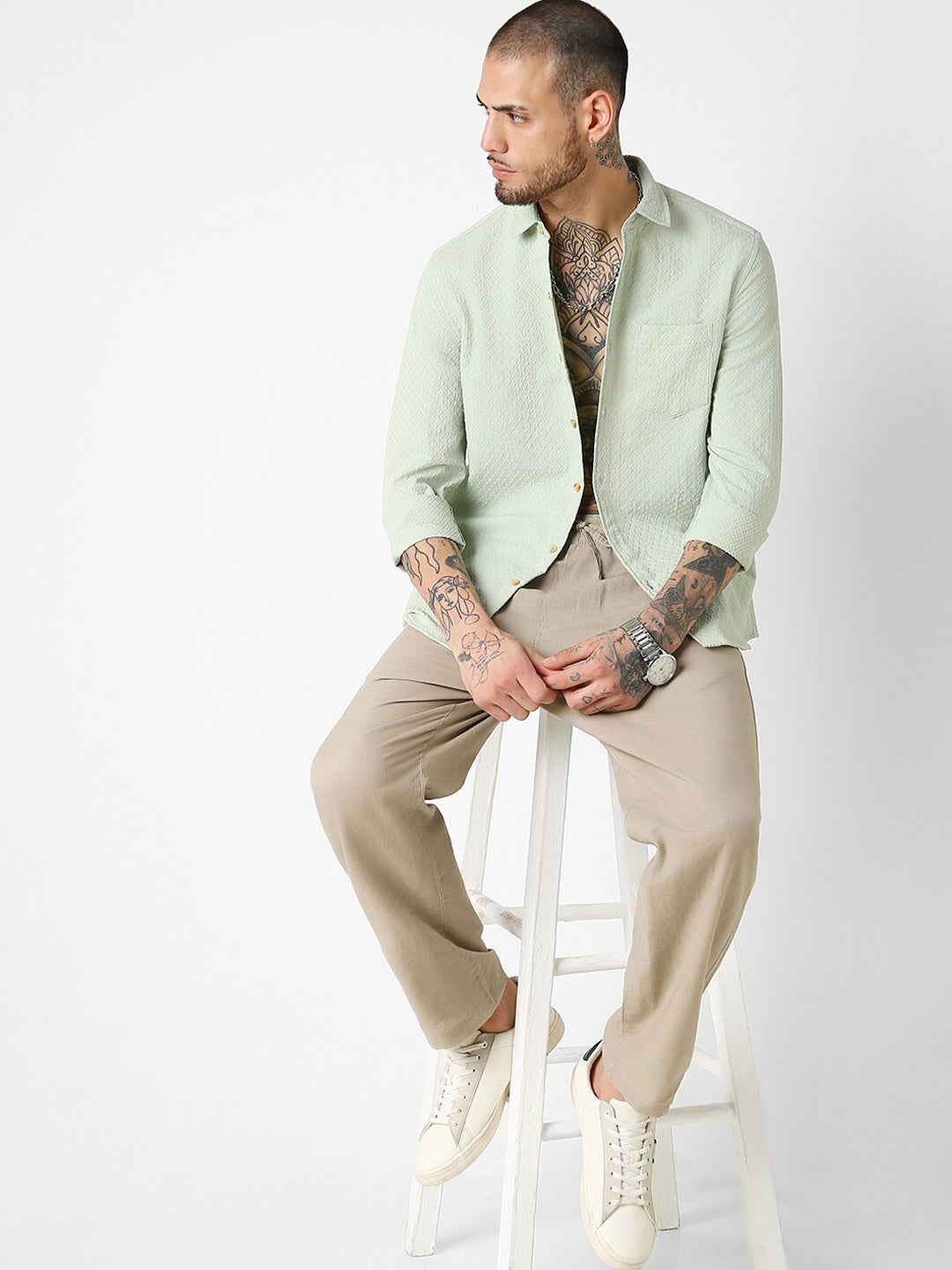 VASTRADO Men Classic Slim Fit Casual Shirt