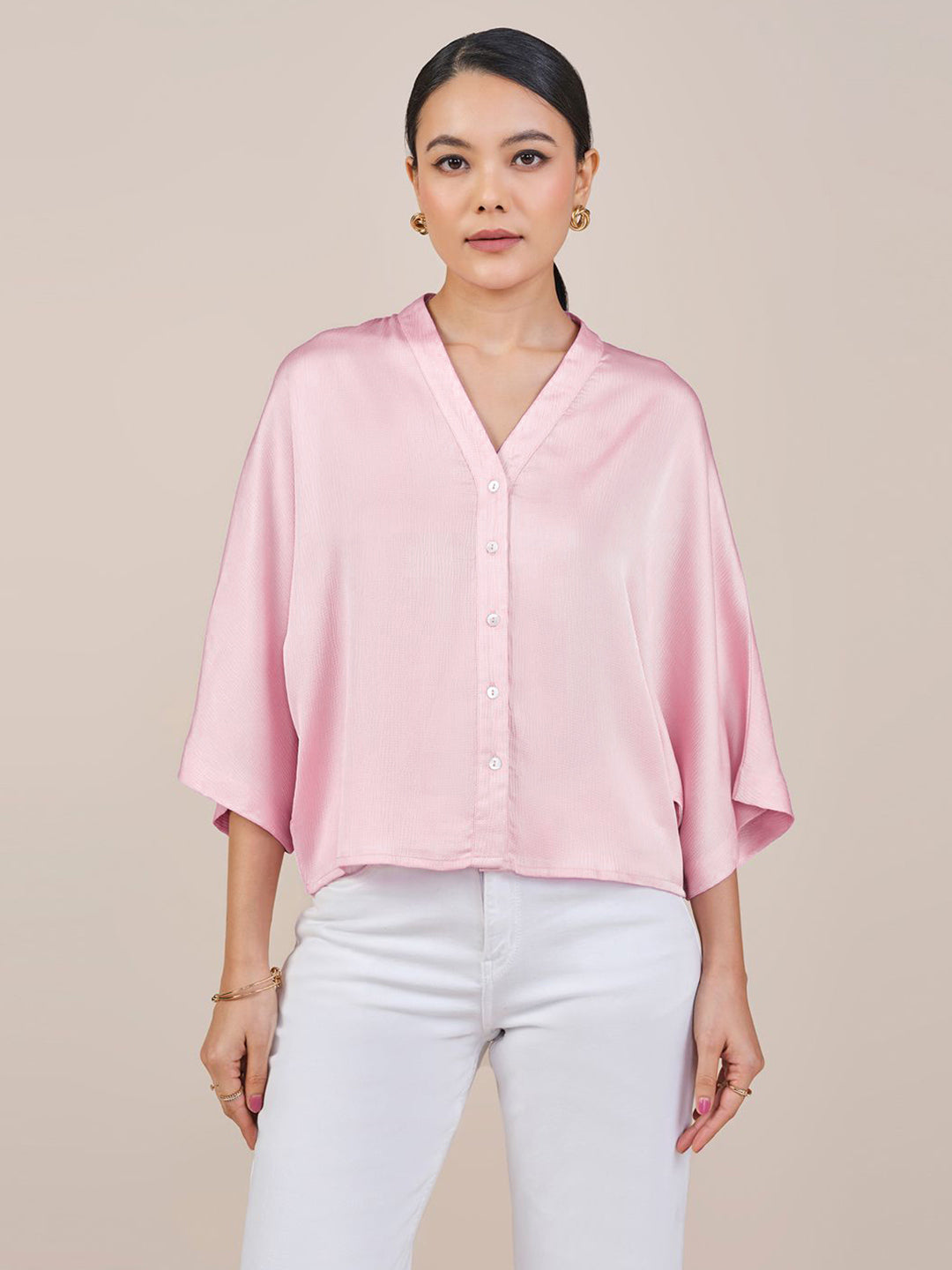 AND Women Extended Sleeves Shirt Style Top