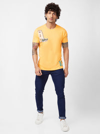 SPYKAR Typography Printed Slim Fit Cotton Casual T-Shirt