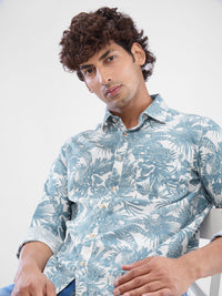 SPYKAR Men Slim Fit Floral Printed Opaque Spread Collar Casual Shirt