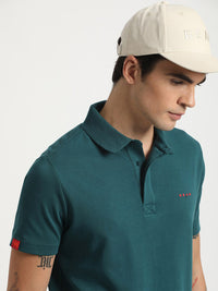 THE BEAR HOUSE Polo Collar Slim Fit Pure Cotton T-shirt