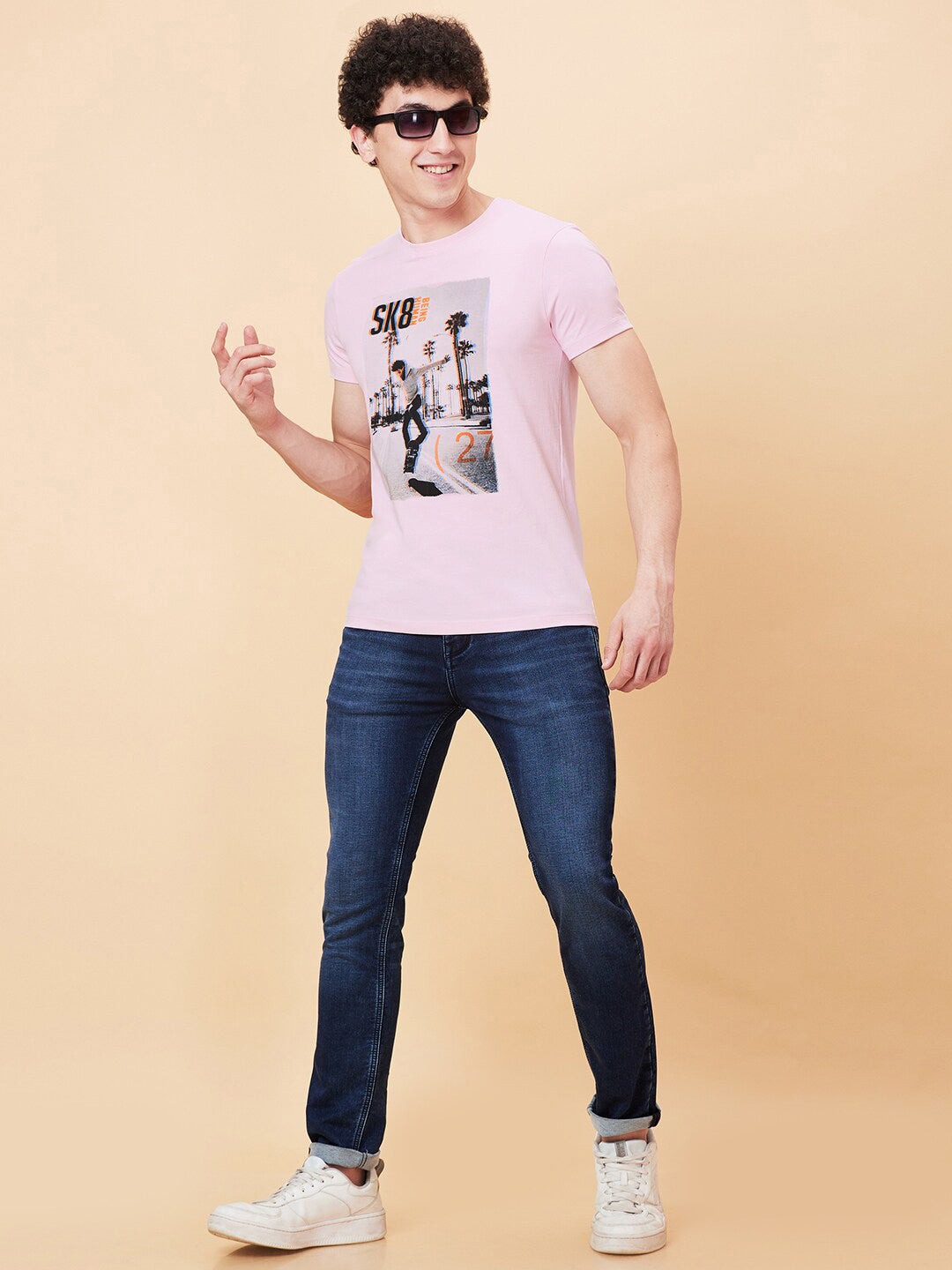 Being Human Graphic Printed Round Neck Casual T-shirt